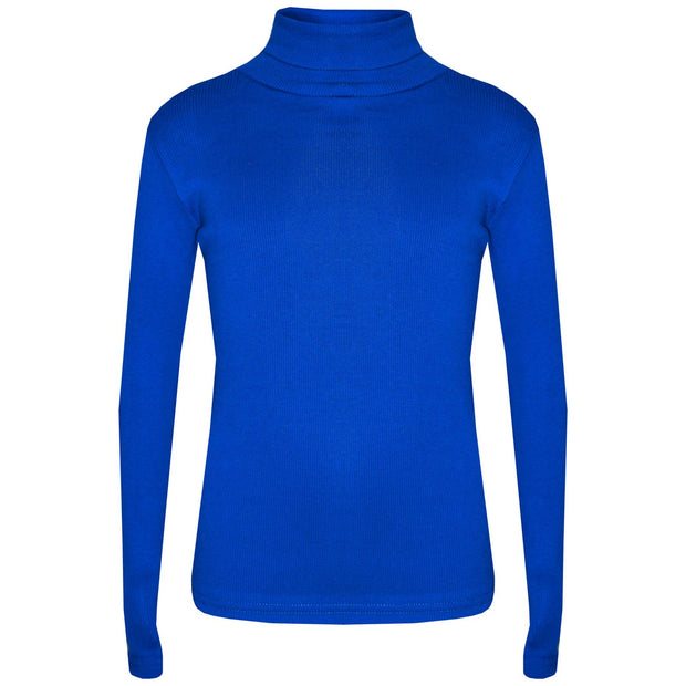Kids Girls Polo Neck T Shirt Thick Cotton Turtleneck Jumper Long Sleeve Top 2-109