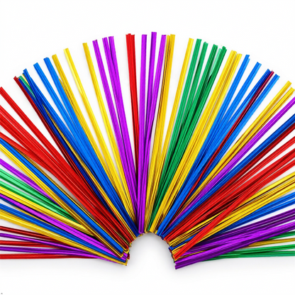 600 Pack Metallic Twist Ties Assorted Colours Reusable Packaging Craft Wire Ties