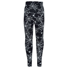 Girls Halloween Legging Spider Web Skull Print Leggings Fancy Costume 3-13 Years