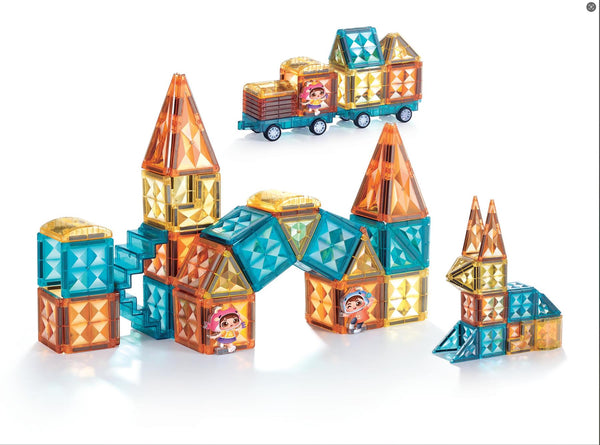 A2Z 4 Kids 68PCS Magnetic Building Blocks 3D Construction Set for Kids Ages 3-8+