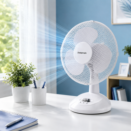 9 Inch Desk Fan with Oscillation and Tilt Angle Design with 2 Speed Settings