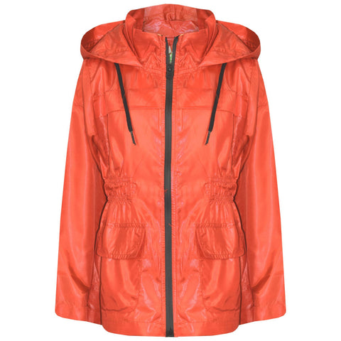 A2Z 4 Kids Unisex Raincoat Jackets Orange Windbreaker Waterproof Parka Shower Resistant Hooded Raincoat Childrens Girls Boys Age 5 6 7 8 9 10 11 12 13 Years