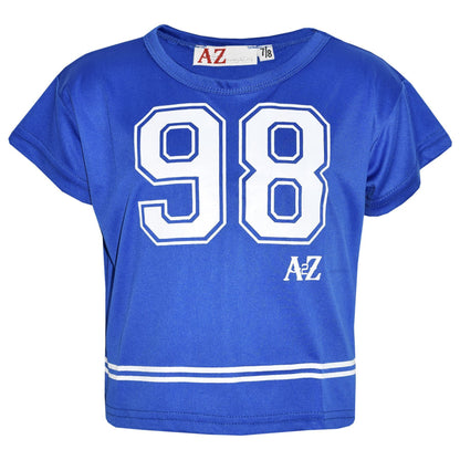 A2Z4Kids Girls Top Kids 98 Print Stylish Fashion T Shirt Crop Top New Age 5-13Yr