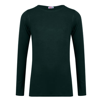 A2Z 4 Kids Girls Plain Long Sleeve T Shirt Soft Feel PE School Activewear Shirts