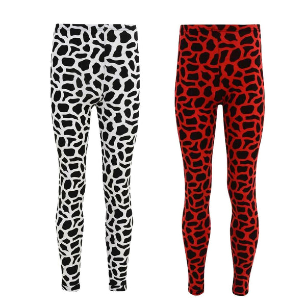 Girls Legging Kids Animal Giraffe Print Fashion Dance Leggings Age 7-13 Years