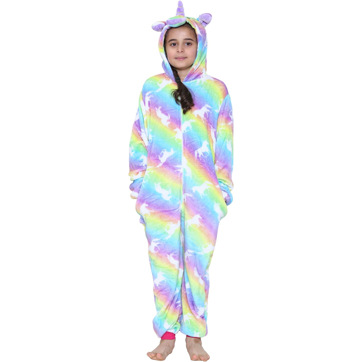 Kids A2Z Onesie One Piece Unicorn Pyjamas Costume For Girls Age 2-13