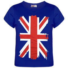 Kids Unisex England Flag Print Football World Cup Soft T Shirt Top