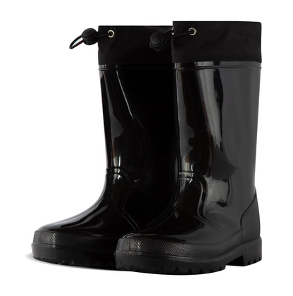 Kids Girls Boys Wellies Wellington Twin Tread Rainboot Non Slip Waterproof Shoes
