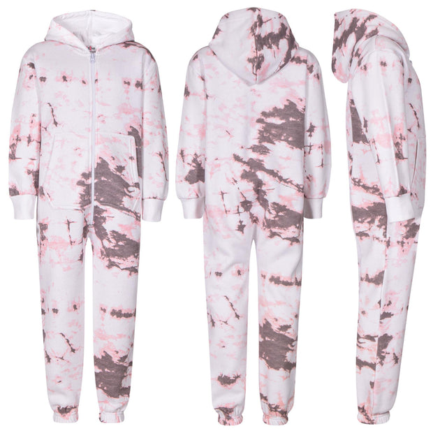 A2Z Onesie One Piece Kids Pyjamas Sleepsuit Stone Tie Dye Printed Girls Outfit