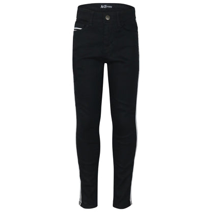 Kids Boys Skinny Denim Jeans Contrast Taped Stretchy Pants Trouser Age 5-13 Year