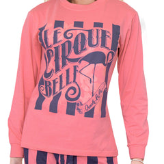 A2Z Ladies 2 Piece Pyjama Set Loungewear Soft Cotton PJS Long Sleeve Lee Cirque Belle Printed Pink Color Top Bottom Gift for Ladies Matching PJS Lounge Suit S/M/L/XL/2XL