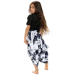 Kids Baggy Harem Trousers Ali Baba Style Tie Dye Yoga Casual Girls 5-13 Years