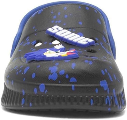 Kids Sonic The Hedgehog Boys Clogs with Charms Lightweight EVA Official Sandals