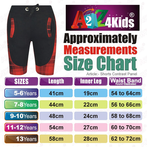 Kids Shorts Girls Boys Fleece Camouflage Panel Chino Short Knee Length Half Pant