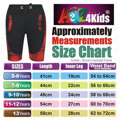 Kids Shorts Girls Boys Fleece Camouflage Panel Chino Short Knee Length Half Pant
