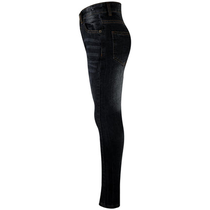 Kids Boys Stretchy Jeans Knee Ripped Denim Skinny Bikers Pants Slim Trouser 5-13