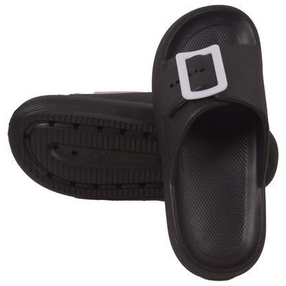 A2Z Girls Teens Open Toe Knitted Effect Lightweight Flat Ladies Walking Sliders