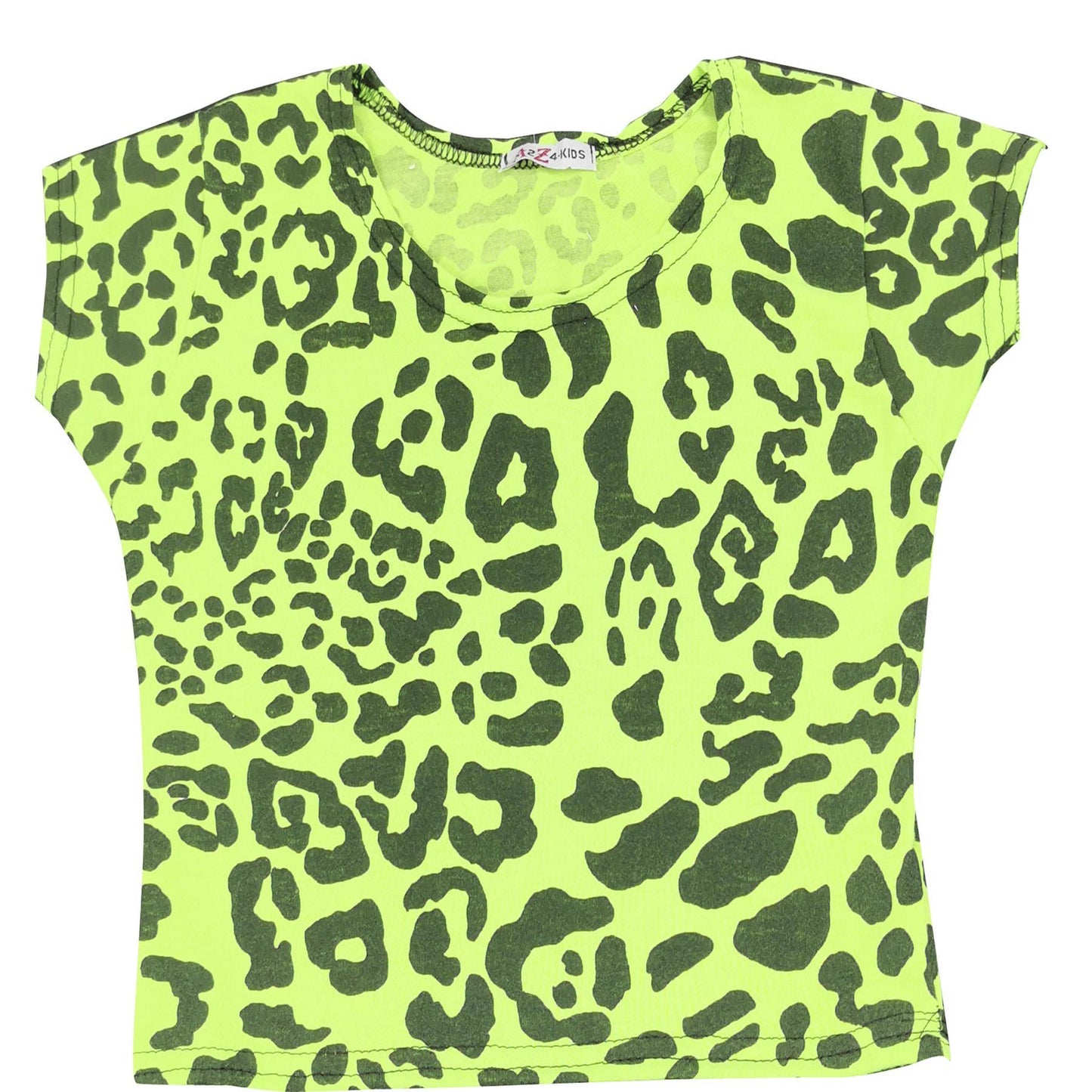 Kids Girls Crop Tops Leopard T-Shirt Tank Top & Tees New Age 5-13 Years