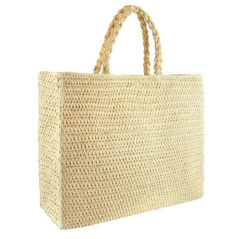 Women Beach Bag Straw Shopping Bag Girls Picnic Travel Bag Grocery Tote Bags