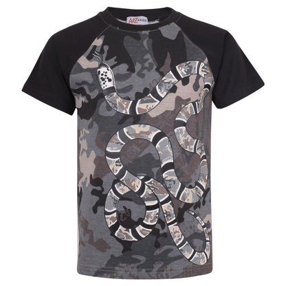 Boys T Shirts Kids Designer's 100% Cotton Snake Print T-Shirt New Age 5-13 Years