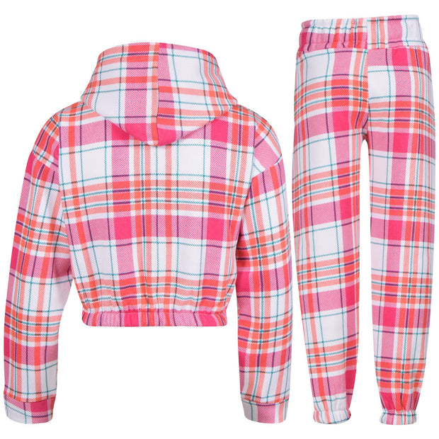 Kids Tie Dye Tracksuit Gym Cropped Hoodie Sweatpants Cord Set Girls Age 5-13