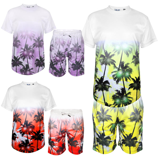 A2Z 4 Kids Tropical Palm Trees Top Shorts Short Sleeves  Outfit 5-13 years