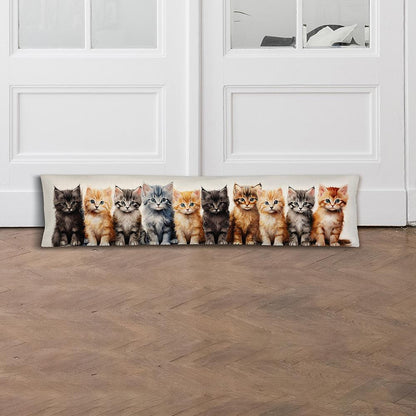 Cat Draught Excluder Door Stopper Seal Cold Air Wind Blocker for Bottom Doors