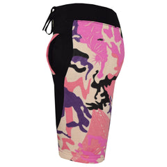 Kids Shorts Girls Boys Fleece Camouflage Panel Chino Short Knee Length Half Pant