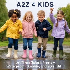 Kids Girls Wellington Wellies Non-Slip Waterproof Lightweight Rain Boots