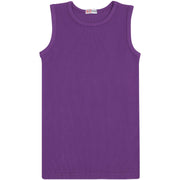 Kids Girls Ribbed Vest Top 100% Thick Cotton Fashion Tank Tops T Shirt 2-13 Year