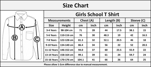 Kids Girls T Shirts Plain School Uniform Shirt Long Sleeves Soft Tank Top & Tees - A2Z 4 Kids