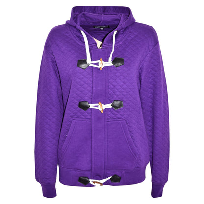 KIDS GIRLS BOYS DUFFEL HOODIE KIDS QUILTED FLEECE HOODED JACKET AGE 7-13 YEARS