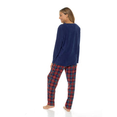 Ladies Fleece Pyjama Set Cosy Dog & Bear Warm Winter Loungewear Sizes 8-22