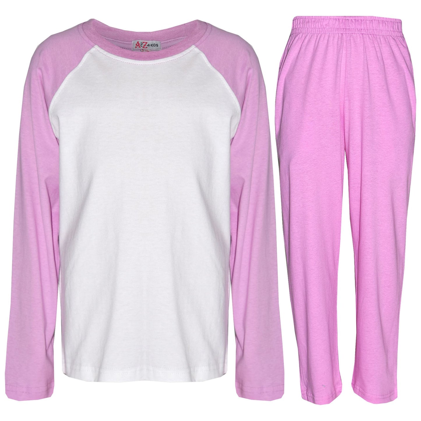 A2Z 4 Kids Girls Boys PJs Plain Color Stylish Color Contrast Pyjamas Sleepwear