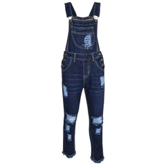 A2Z 4Kids Girls Dungaree Ripped Jeans   Overall All In One Jumpsuit 5-13 Years