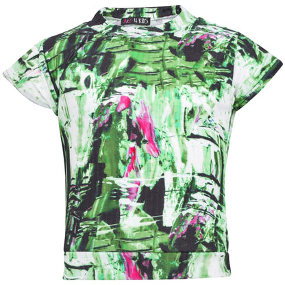 A2Z 4 Kids Girls Tie Dye Crop Top Short Sleeves Trendy Girls Tank Top 7-13 Years