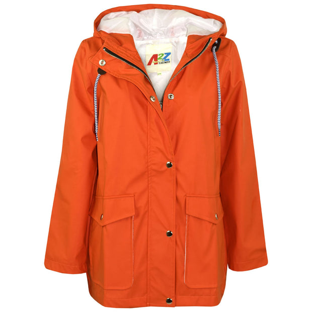 PU Raincoat Jacket Windbreaker Waterproof Parka Hooded Girls Boys Age 5-13 Years