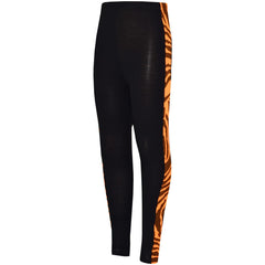 Kids Girls Legging Zebra Panelled Legging Trendy Party Fashion Dance Pants 7-13Y