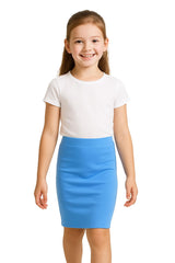 Kids Girls Plain Pencil Skirt Trendy Summer Clothing Sets Age 5-13 Years