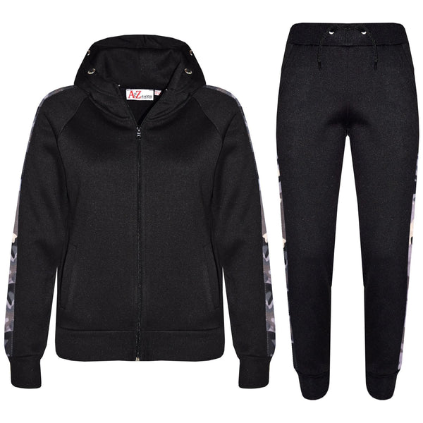 Kids Girls Boys Jogging Suit Fleece Hooded Hoodie Bottom Tracksuit Jogger 5-13Yr