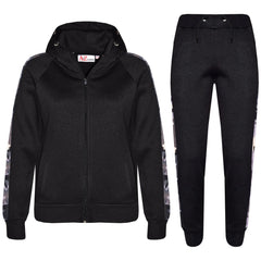 Kids Girls Boys Jogging Suit Fleece Hooded Hoodie Bottom Tracksuit Jogger 5-13Yr