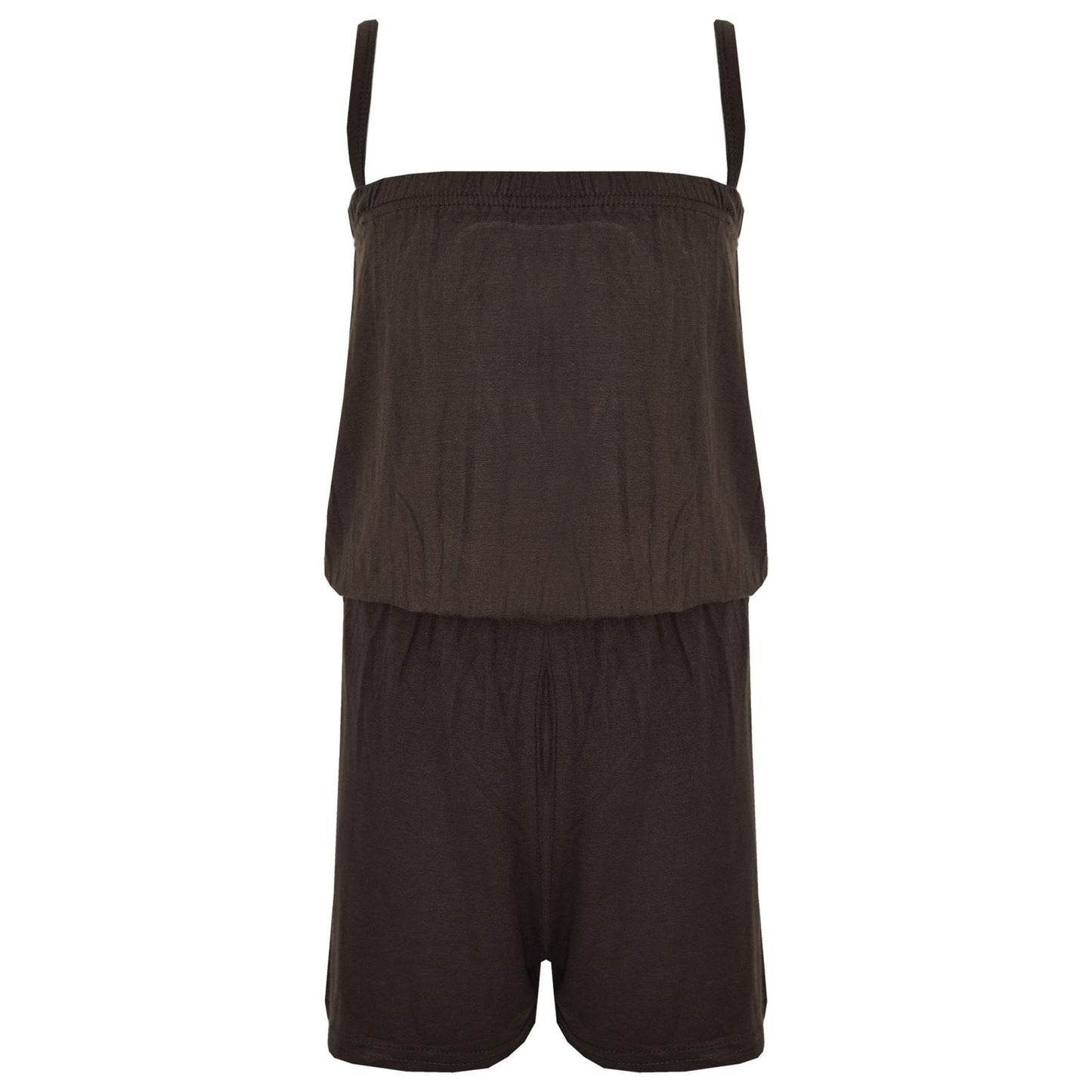 Kids Girls Plain Color Playsuit Trendy Summer All In One Jumpsuit New Age 5-13 Y