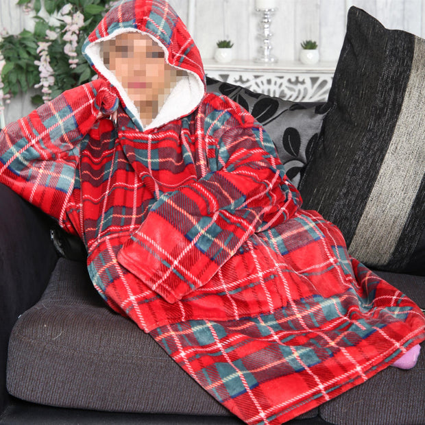 A2Z Unisex Mens Ladies Oversized Kangaroo Pocket Hooded Animal Wearable Blanket