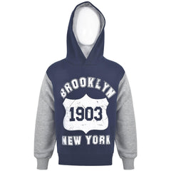 Kids Girls Boys Sweat Shirt Tops Brooklyn Printed Crew Neck Jumpers 2-13 Year