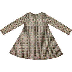 Kids Girls Swing Dress Long Sleeve Tweed Texture Flared Party Summer Dresses