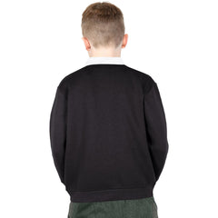 Kids Girls Boys Sweatshirt  Plain Crew Round Neck Uniform  Age 2-13 Years
