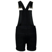 Kids Girls Denim Stretch Dungaree Shorts Jumpsuit Playsuit All In One 7-13 Years