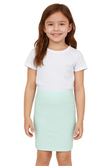 Kids Girls Plain Pencil Skirt Trendy Summer Clothing Sets Age 5-13 Years
