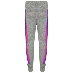 Kids Girls Lounge Suit Rainbow Striped Top Bottom Lounge Wear Tracksuit 7-13 Yr