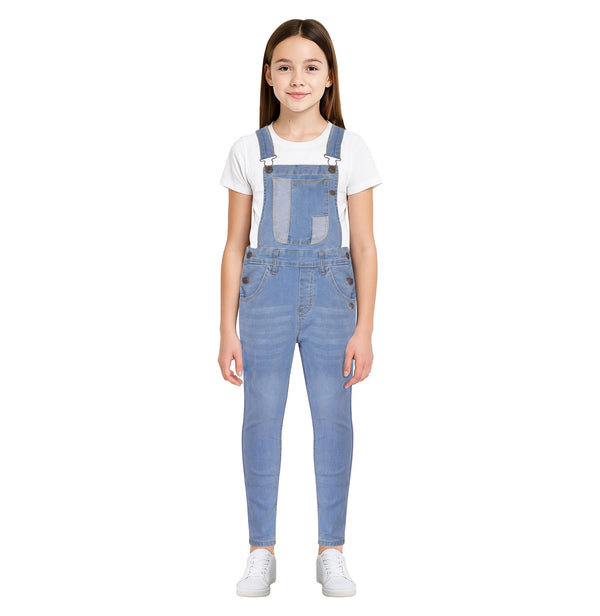 A2Z 4 Kids Girls Denim Dungarees Jeans Overall All in One Jumpsuit Playsuits